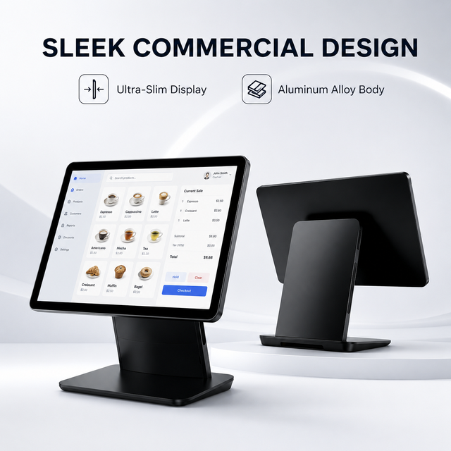 Manufacturer's Bubble Tea Store POS Terminal Cash Register POS System Aluminum Alloy Design for Point De Vente