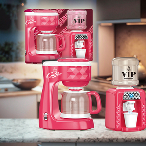 Cafetière et distributeur d'eau 2-en-1 à lumière LED et <span class=keywords><strong>musique</strong></span> Jouet avec effet d'eau qui coule-Set de cuisine pour enfants de 3 ans et plus - Product Image 5