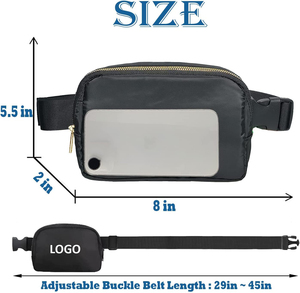 Personalizado grande viajar senderismo ciclismo correr cinturón hombro mujeres impermeable negro bandolera riñonera para hombres - Product Image 6