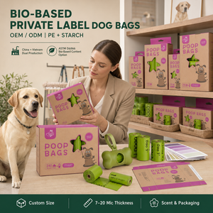 Bulk Order Factory Reduced Plastic Bio Based Dog Waste <b>Bags</b> for Eco Pet Brands Private Label Custom Packaging - Product Image 5