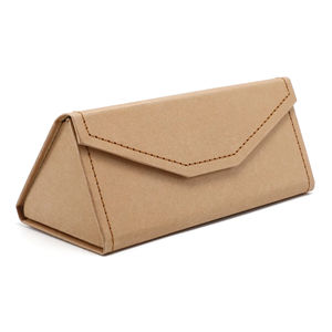 กล่องใส่<span class=keywords><strong>แว่น</strong></span>ตาคุณภาพสูง ทำด้วยมือ กล่องพับได้ ทำจากกระดาษคราฟท์ รูปทรงสามเหลี่ยม - Product Image 2