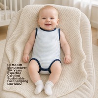 Combinaison à rayures pour bébé, coton, marque privée, certification OEM disponible