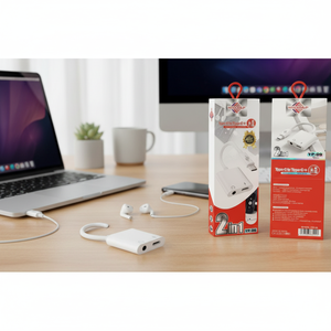 Adattatore 2-in-1 da tipo C a tipo C e 3.5mm cavo Audio PC durevole con USB C a USB per auricolari - Product Image 3