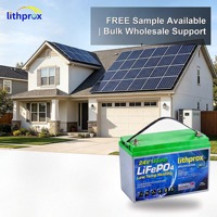 Batterie au phosphate de fer et de lithium de qualité A 24V 120AH 6000 cycles profonds pour stockage domestique avec BMS Bluetooth, borne M8, CE RoHS IP67, OEM ODM
