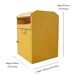 Rustproof ngoài trời thường vụ mạ kẽm thép không gỉ bin quần áo tái chế Tặng hộp - Product Image 1