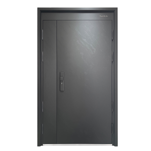 Porte double asymétrique de sécurité en fer, verre et acier, étanche, sur mesure, pour <span class=keywords><strong>maison</strong></span>, par des fabricants modernes - Product Image 1