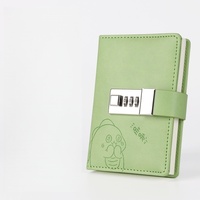 Cahier de planificateur de travail quotidien relié A5 A6 de haute qualité avec verrouillage par mot de passe Cahier à couverture rigide en cuir PU