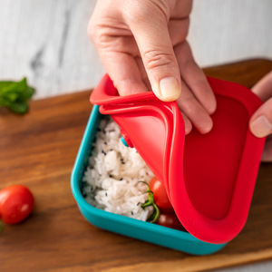 400/700/1300/2000ml, sin BPA, duradero, hermético, a prueba de fugas, contenedores de almacenamiento de alimentos de silicona, juego de fiambreras cuadradas de silicona - Product Image 6