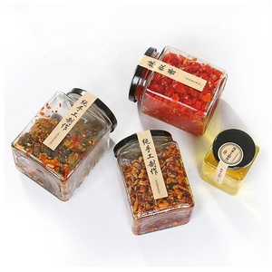 Pot en verre carré vide de 50 ml, 200 ml, 500 ml, 750 ml avec couvercle en étain hermétique pour aliments, confiture, miel, <span class=keywords><strong>cornichons</strong></span> - Product Image 5