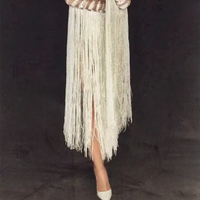 Robe en cristal blanc cygne robe sexy de discothèque pour femmes tenue de scène Costume de fête
