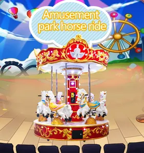 Machine de jeu carrousel pour 6 personnes, jeu de vidéo rotatif avec carte Sd, soldes