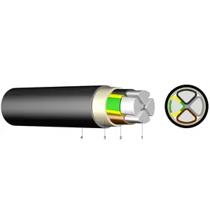 EAY2Y 0.6/1 kV with Al conductors PVC insulated and HDPE sheathed Power cable