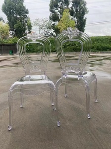 Sedie <span class=keywords><strong>Bella</strong></span> Princess in Resina Cristallo Ambrato Trasparente per Noleggio Eventi, Hotel e Matrimoni - Sedia in Acrilico - Product Image 5