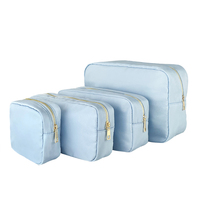 Sac de maquillage tendance pour femme, grande capacité, avec fermeture éclair en nylon multicolore et fermoir, 4 spécifications - Vente chaude