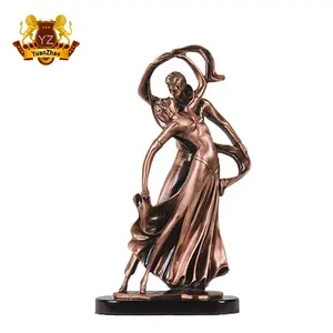 Nuevo diseño decoración del hogar escultura de pareja de baile de bronce grande a la venta