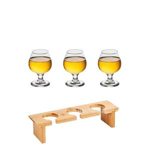 Juego de Bandejas de Madera para Cerveza con 6 Vasos, Bandejas de Servicio para Bar o Pub - Product Image 2