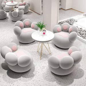 Silla de sofá individual informal, sillón de terciopelo, silla de maquillaje adecuada para salón y salón de belleza, sala de estar y dormitorio - Product Image 5