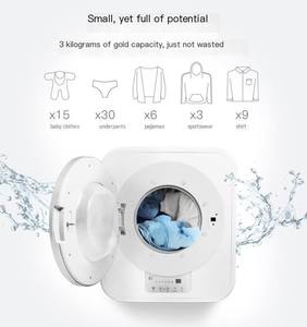 Machine à laver murale entièrement automatique 3KG220V, mini machine à laver intégrée avec fonction de séchage - Product Image 5