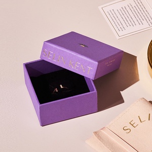 Custom Luxury Paper Cardboard <b>Gift</b> Portable Orange Purple Green Black Jewelry Packaging <b>Small</b> <b>Box</b> - Product Image 4