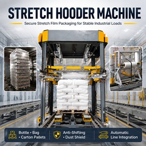 Machine d'emballage sous film rétractable automatique pour palettes, emballage de blocs de briques empilés sur palette - Product Image 3