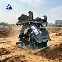 Compacteur hydraulique Ligong pour excavatrices de 1 à 50 tonnes - Conception à vibration équilibrée pour un compactage uniforme et un pressage efficace des sols durs