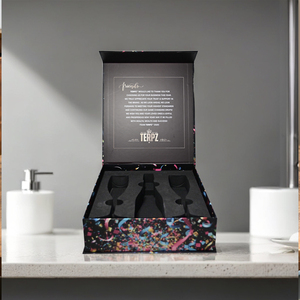 Tùy Chỉnh Thiết Kế Chai Từ Bao Bì Hộp Trung Quốc Nguồn Cung Cấp Bìa Sang Trọng Duy Nhất Rượu Vang Cốc Thủy Tinh Cứng Nhắc Nam Châm Hộp Quà Tặng - Product Image 2