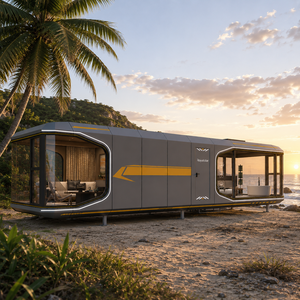 Capsule intelligente préfabriquée en acier L50 au design moderne, maison mobile modulaire pour hôtel intelligent, <span class=keywords><strong>camping</strong></span> et logement - Product Image 1