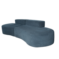 Canapé sectionnel en molleton Teddy bleu foncé meubles de salon canapé de compression moderne de luxe