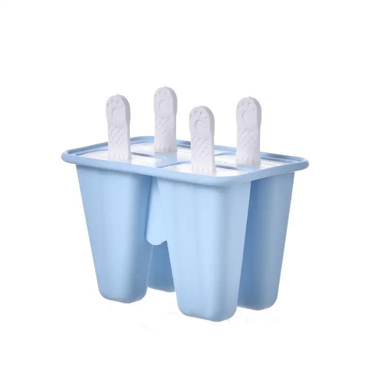 Forma sorvete caseiro de silicone, molde de silicone gelado caseiro, picolés, molde de creme picolé, com varas de plástico