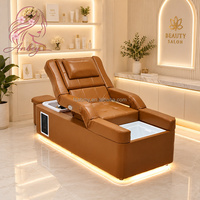 Tempat Tidur Cuci Rambut Salon Mewah dengan Fungsi Pijat Kepala, Pijat Punggung, dan Pijat Kaki untuk Perabot Kecantikan Komersial