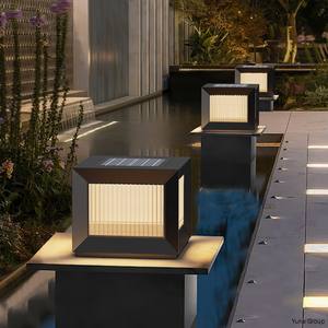 Lampe à colonne solaire LED, éclairage extérieur étanche IP65, alimentation CC, télécommande, lampadaire pour jardin et villa, parc - Product Image 4