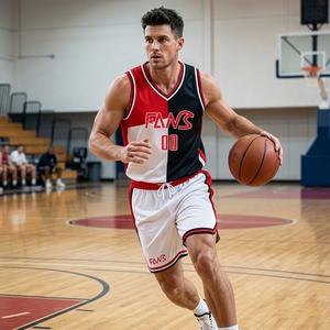 Completo Kit Uniforme Sportiva Personalizzata Fanshi: Maglia e Pantaloncini Traspiranti Estivi da Basket per Uomo con Nome Squadra, Numero e Logo - Product Image 6