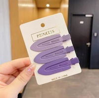 Nouveauté simple mode pinces à cheveux ensemble de 3 épingles à cheveux dégradé de couleur 6.5cm petits clips en métal pour filles accessoires de cheveux