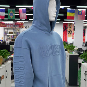 Sudadera con Capucha Extra Grande de Invierno Personalizada OEM, con Botones, Bordado Chenille 3D, Tejido Grueso de Poliéster/Algodón, Unisex - Product Image 1
