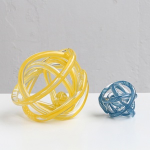 Nodi di vetro decorativi soffiati a mano scultura in vetro arte in vetro per la decorazione domestica accento della stanza Dia 20 <span class=keywords><strong>cm</strong></span> / 8" - Product Image 6