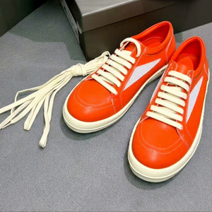 Zapatillas Deportivas con Cordones y Punta Redonda Color Naranja, de Cuero PU, con Entresuela Acolchada de EVA y Suela de Goma, para Todas las Temporadas - Product Image 1