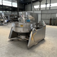 Cuiseur à riz industriel à induction en acier inoxydable 304 Chauffage au gaz pour les usines de transformation de légumes d'assaisonnement avec moteur