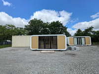 Maison préfabriquée de luxe de 20 pieds, type Apple Cabin, avec vue panoramique, pour hôtel-resort moderne.