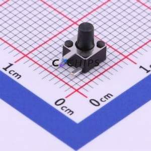 TS-1091B-A6B3-D2 Tactile Switch Through hole Component THT Switch Single Pole Single Throw Round Button 2.5N Right Angle Insert - Product Image 1