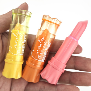 Vente en gros d'huile pour les lèvres personnalisée imperméable à l'eau à changement de couleur cristal hydratant transparent changement de couleur chaud rouge à lèvres - Product Image 3