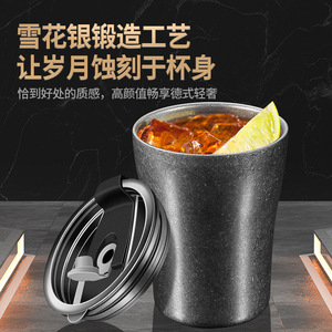 Gobelet isotherme en acier inoxydable 304 avec couvercle, tasse à café de voyage - Product Image 2