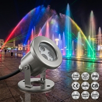 Lampe LED Submersible Professionnelle Extérieure IP68 en Acier Inoxydable, RVB DMX, Flottante pour Fontaine et Piscine, Éclairage Sous-Marin