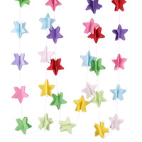 Guirlande multicolore Joyeux Anniversaire en papier, bannière suspendue, guirlande à pois macaron pour décorations de fond de fête d'anniversaire pour enfants