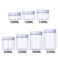 Pot à Crème PET Rond Vide en Plastique pour Bougies et Cosmétiques avec Couvercle