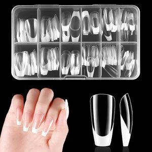 120 Uñas Postizas Francesas con Punta Blanca, ABS, Cobertura Total, Uñas de Gel Suave para Manicura Artística - Product Image 5