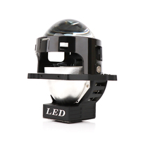 Projecteur Bi-LED 3 pouces 6000K, phare de projection 50W, coupelle de lampe unique avec ventilateur de refroidissement, lentille de phare H4, lumière LED de projecteur