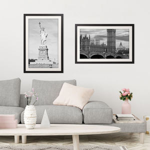Set di Cornici Nere per Quadri con Bordo Sottile e Passepartout Bianco per Gallerie, Soggiorni e Decorazioni Murali - Product Image 6