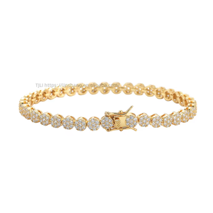 5Mm Round Full Zirconium Single-row <b>Couple</b> <b>Bracelet</b>, Accessories Zircon Tennis Chain Tanjing Fashion Lijing Necklace - Product Image 4