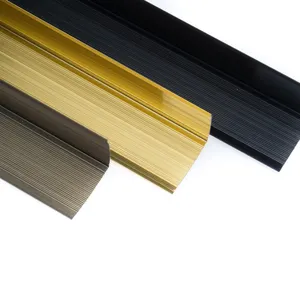 एल्यूमीनियम टाइल ट्रिम कस्टम उच्च गुणवत्ता anodized सोने भूरा काला टाइल बाहर कोने ट्रिम