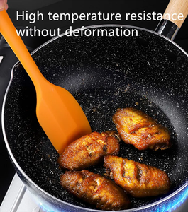21x4cm Eco-Friendly Silicone+Metal Red <strong>Spatula</strong> Custom Logo Food Grade Dishwasher Safe High Heat Resistant Cooking Utensil for - Product Image 2